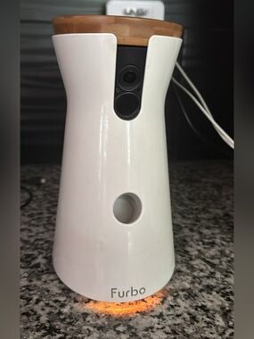 Furbo Dog Camera - White with Wood Top